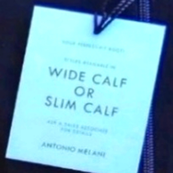 NEW Antonio Melani Black Genuine Suede Leather Dress Knee High Heels Boots - Picture 14 of 15